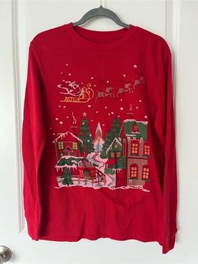 Men’s Medium Red Longsleeve Christmas Shirt